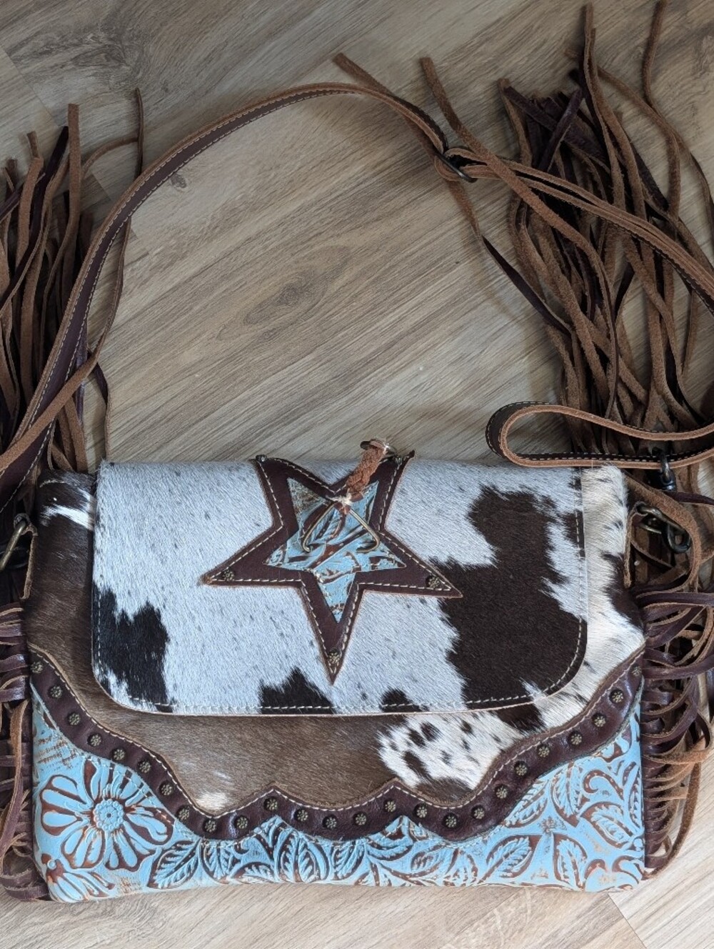 Myra Bag Twinkles Canvas & Hairon Bag